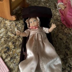 American Girl Doll Baby Polly and Cradle
