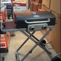 Expert Grill 2-Burner Black Propane Gas Grill with Folding Legs, New