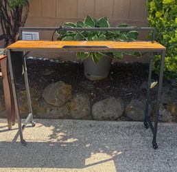 Rolling Tilting Top Desk with Power Outlets