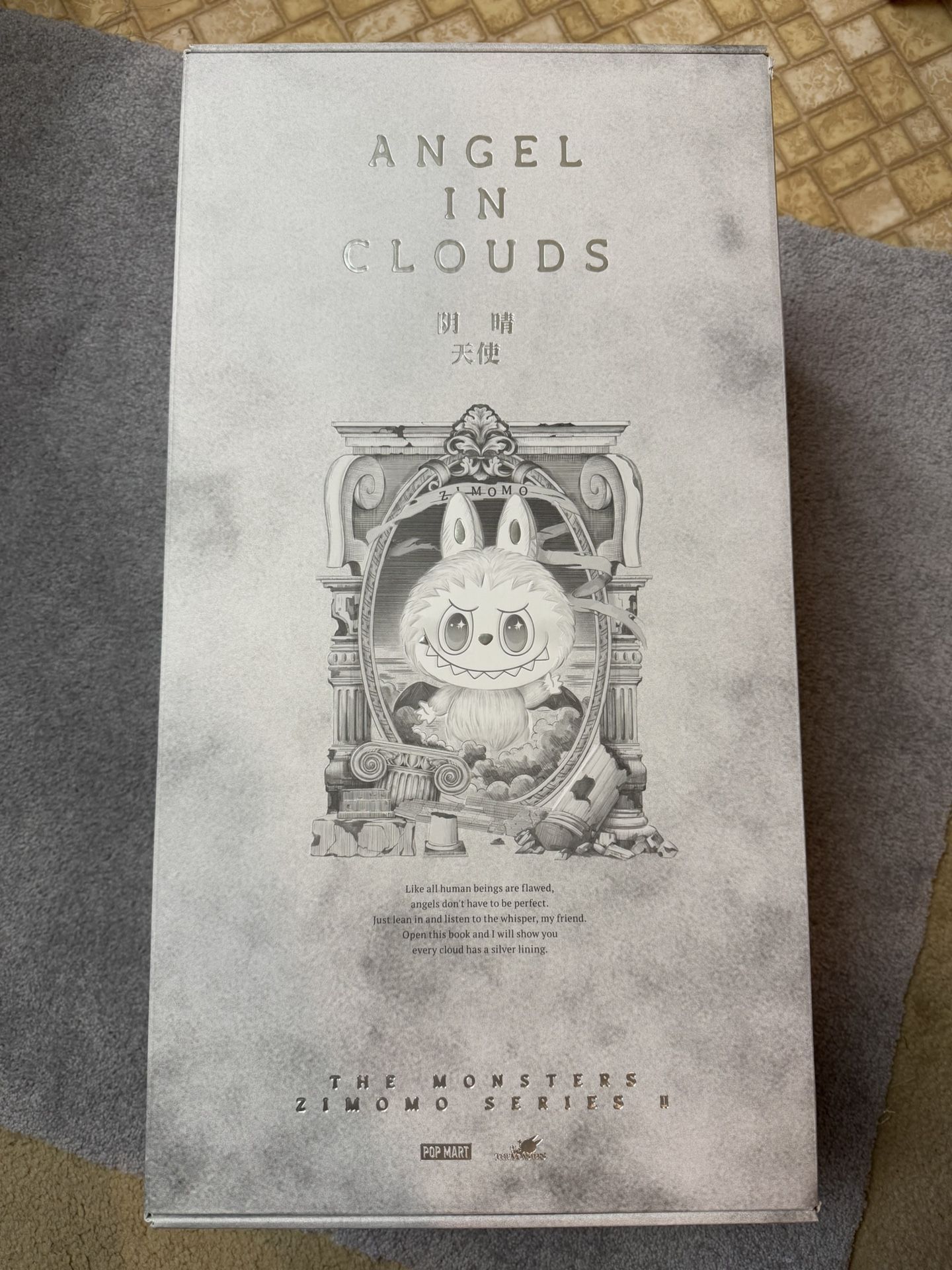 Pop Mart The Monsters Labubu Zimomo Angel in Clouds + Tote Bag