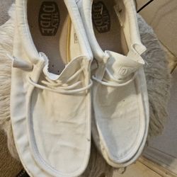 Mens White Hey Dudes Sz 13