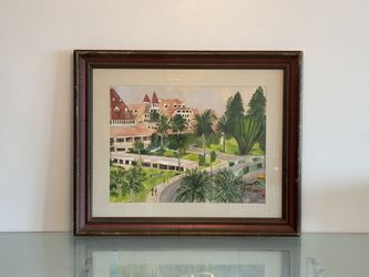 Carol Dupree Signed and dated 1975 Watercolor Painting 