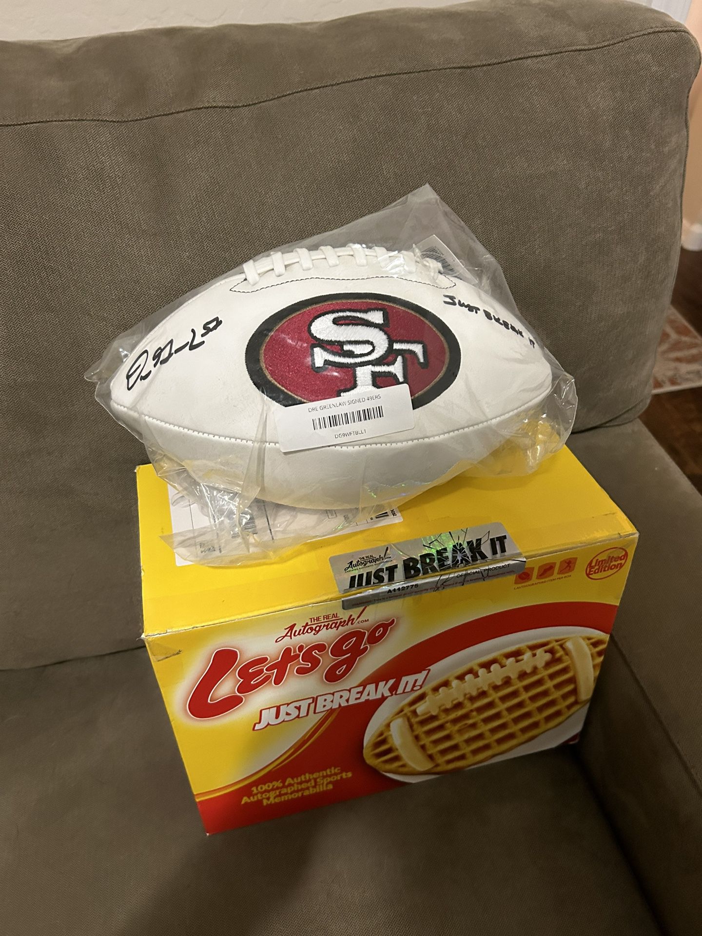 Signed/Authenticated Dre Greenlaw 49ers Football!