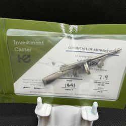 Mini .999 Silver Tommy Gn– Investment Caster – Hand Cast
