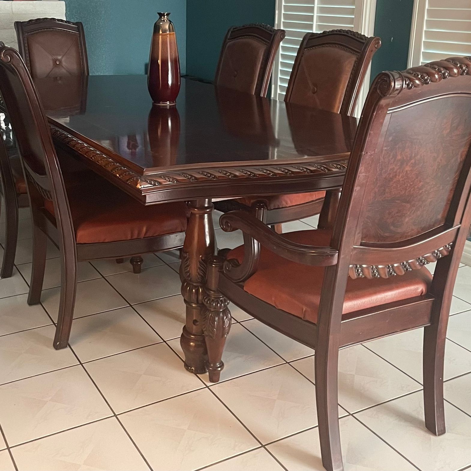 Dining Table Standard Height Six Chair