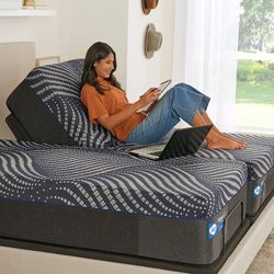 Split Cal King Luxury Bed: Sealy High Point + TEMPUR-Ergo Base