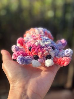 Crochet Multicolored Jumping Spider plushie