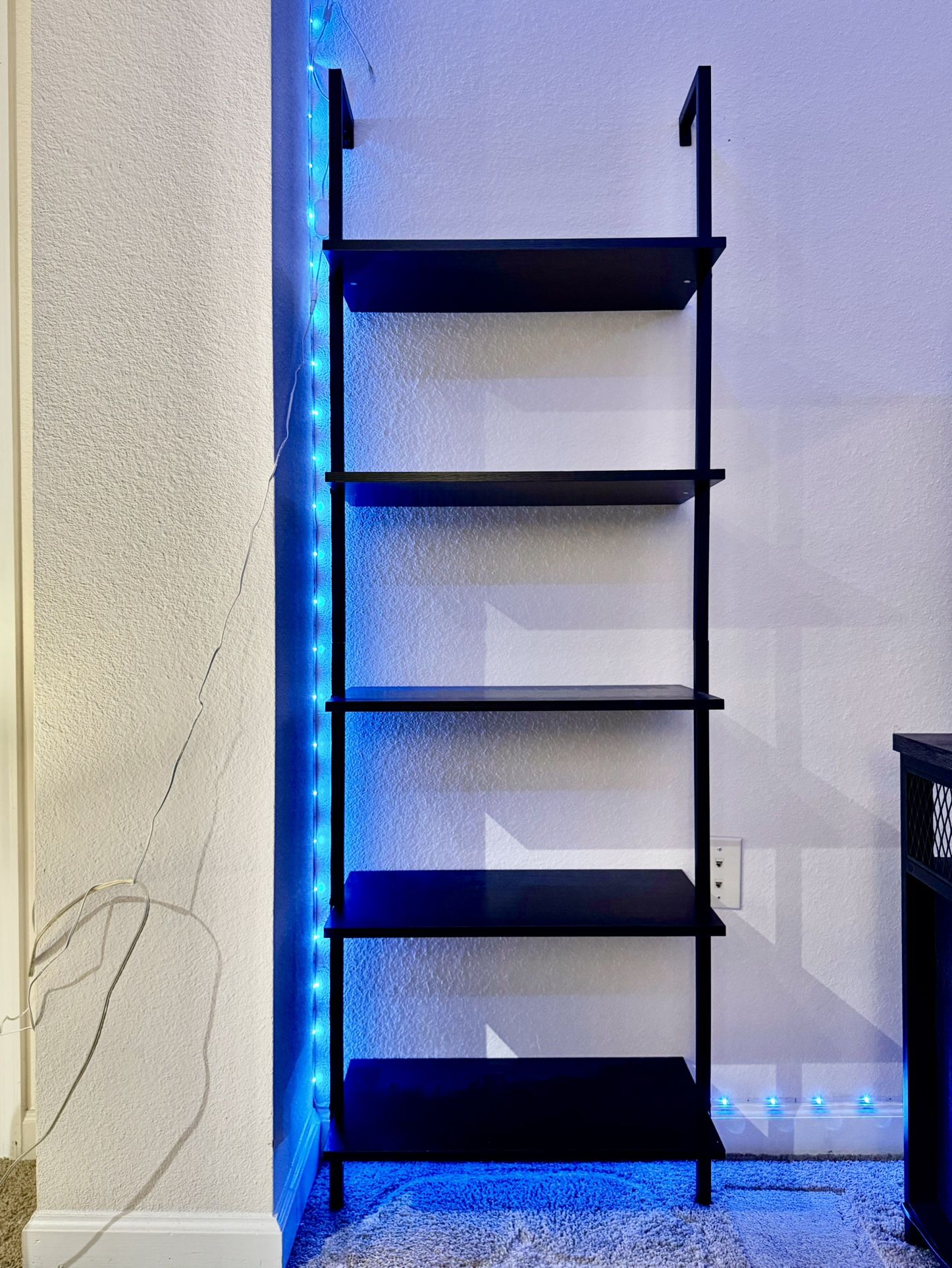 Dark Walnut Ladder Shelf - Very Sturdy!