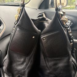 Vintage Beautiful Ann Taylor, Leather Studded Hobo Bag!