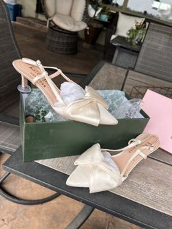 Kate Spade Ivory Satin Sz 8 Wedding Shoes