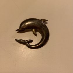 Sterling  Dolphin Pendant 