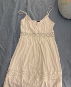 White mini beach dress