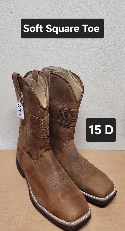 Ariat Work Boots Sz 15 D SOFT TOE