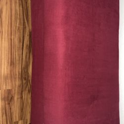 Burgundy fabric ottoman/coffee table