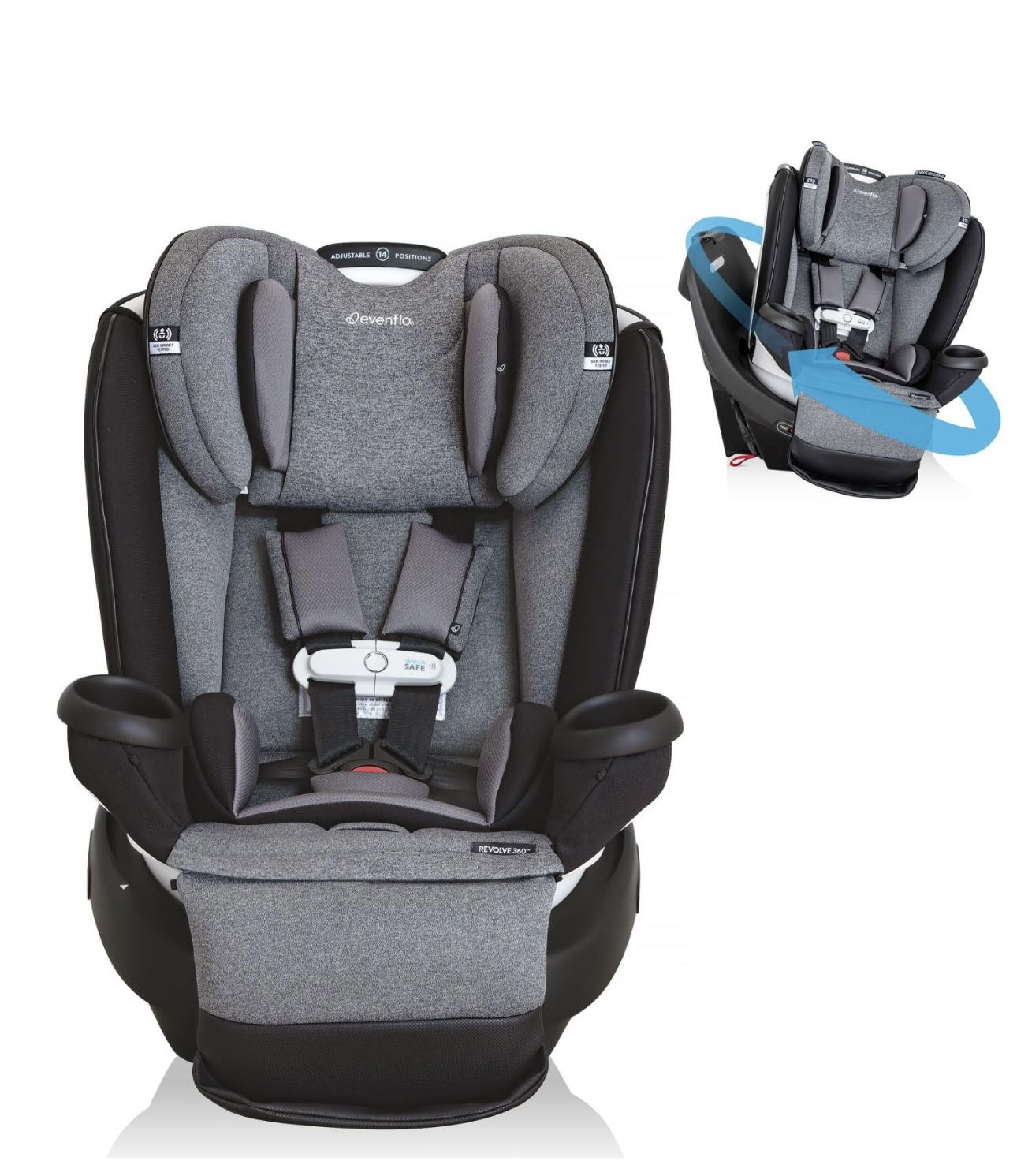 Evenflo Gold Revolve360 Extend All-in-One Rotational Car Seat SensorSafe Open box item appears new! The Evenflo Gold Revolve360 Extend All-in-One Ro