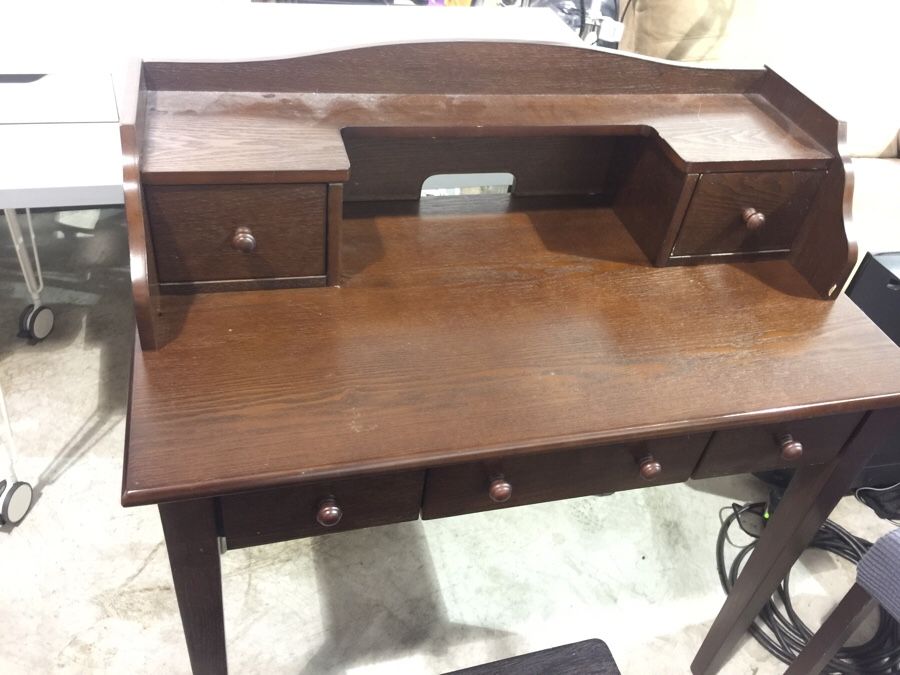 Wooden espresso office desk