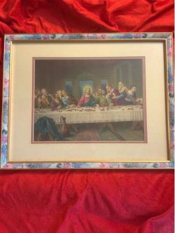 Last Supper classic with custom colored frame