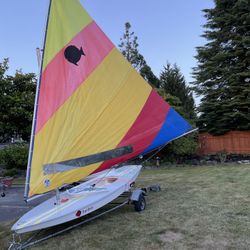 Sunfish Sailboat - 2006 Citron Stripe