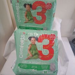 Size 3 Diapers 32 Ct -2 Pkgs