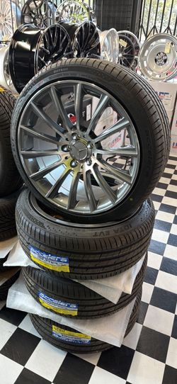18” MERCEDES WHEELS 5x112 RIMS + TIRES (4) NEW-WE FINANCE NO CREDIT OK