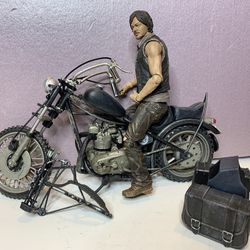 Walking Dead Daryl Dixon Figure W/ Motorcycle 