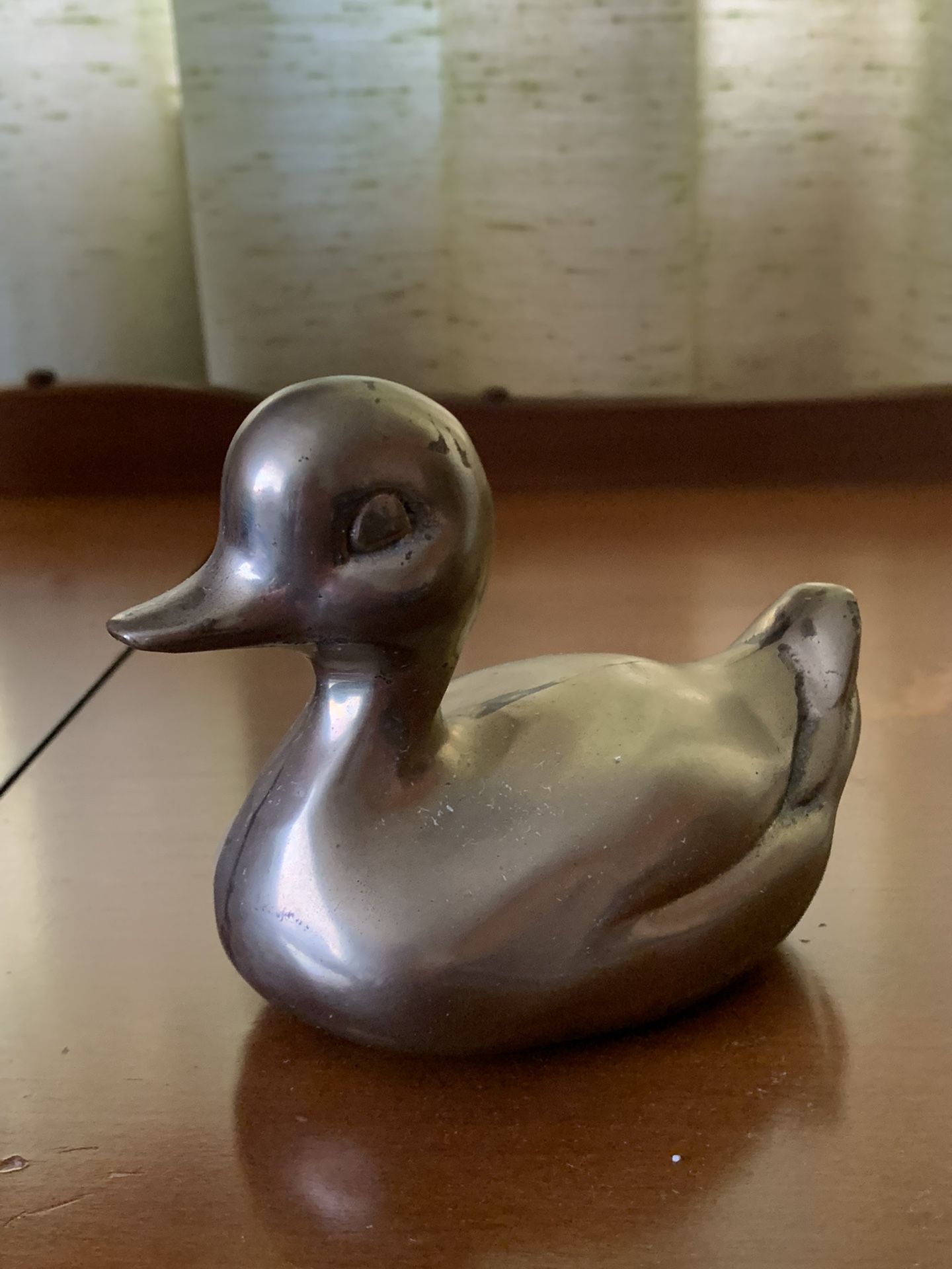 Vintage Solid Brass Duck