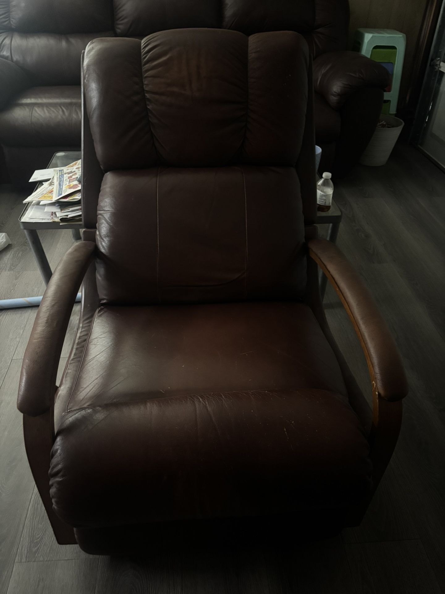 Brown Leather Recliner Chair