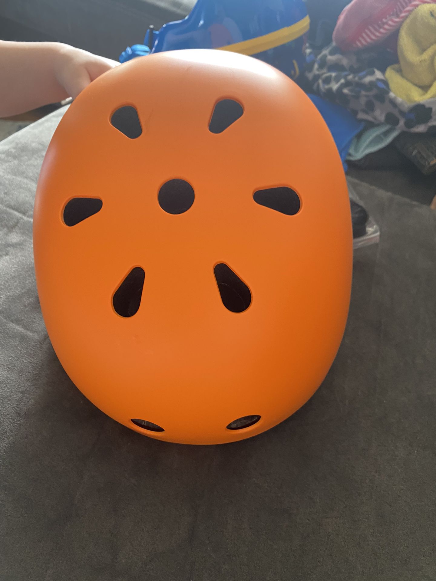 OUWOER Kids Orange Bike Helmet Toddler To Youth 