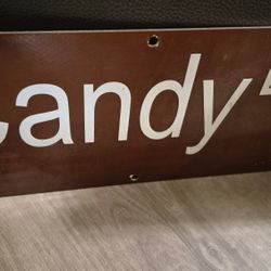 Candy Ln Metal Sign