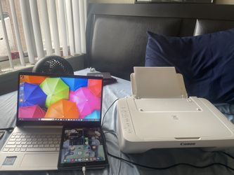 iPad ,Laptop And Printer