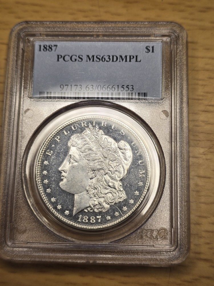 1887 DMPL Morgan Dollar