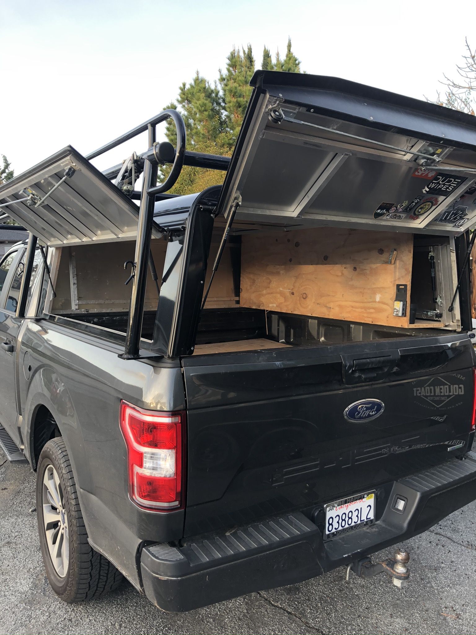 Camper Shell And Lumber Rack 