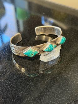 Vintage FTC Silver/Turquoise Cuff