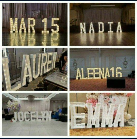 Party Decor and Light up Letters