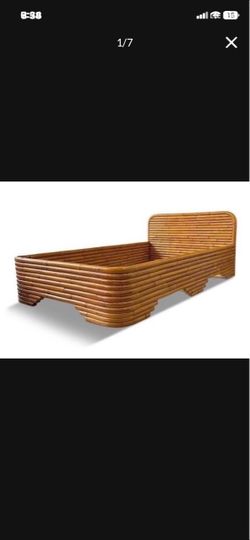 LOW PRICE MOVING- $6500+ SUPER RARE BOHO LAYERED BAMBOO FULL SIZE BED