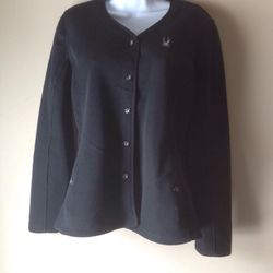 Womans black spyder jacket size large
