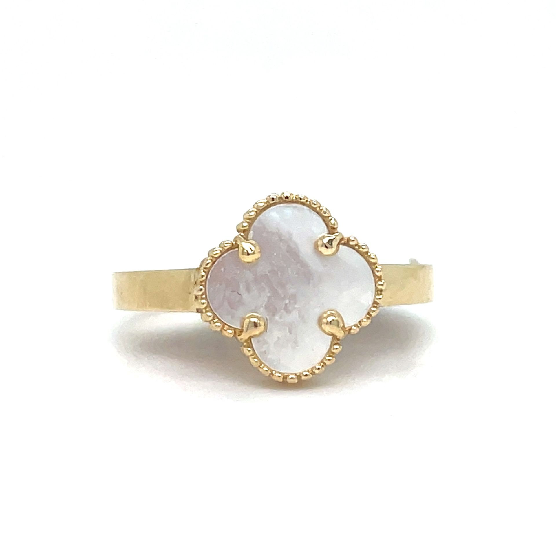14KT Yellow Gold Clover Ring 2.00g Size 8 177120