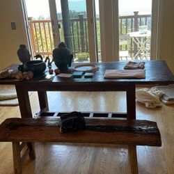 Indonesian Teak, Dining Room Table Mint Condition, 120 Years Old