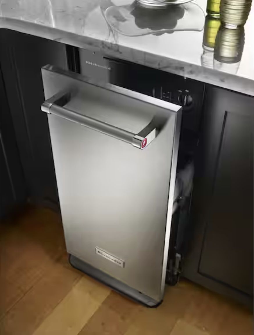 KitchenAid 15 in. Built-In Trash Compactor in Stainless Steel Model # KTTS505ESS New still in original package $1849 plus tax at Home Depot
