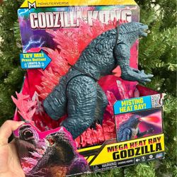 Godzilla x Kong: 13" Mega Deluxe Heat Ray Misting Breath Godzilla Figure, New