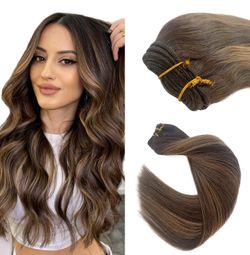 🎁BEAUTIFUL 🎁 18” Straight Balayage Human Hair Bundle