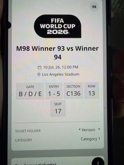 2 fifa World Cup tickets quarterfinals section 136