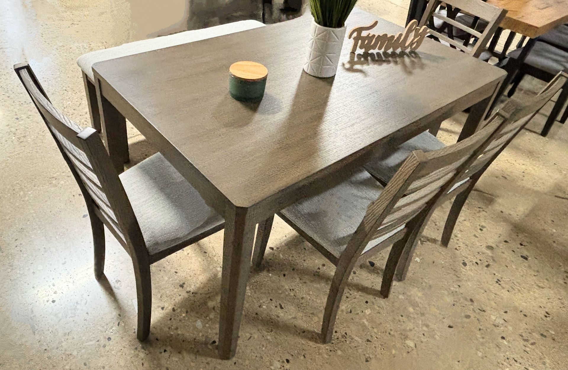 New 6 Piece Farmhouse Dining Set with Bench Seating