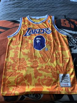 BAPE x Mitchell & Ness Lakers ABC Basketball Jersey