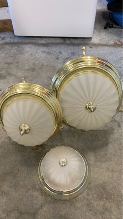 2 Semi-flush and 1 Ceiling Light fixtures