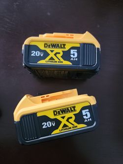 2 DEWALT 20V 5AH BATTERYS