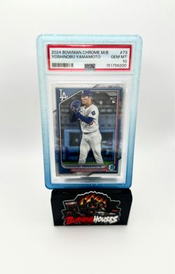 Rookie 2024 Bowman Chrome Yoshinobu Yamamoto #73 PSA 10