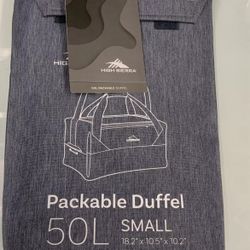 High Sierra Duffel Packable 50L Small 18.2 X 10.5 X 10.2in Brand New