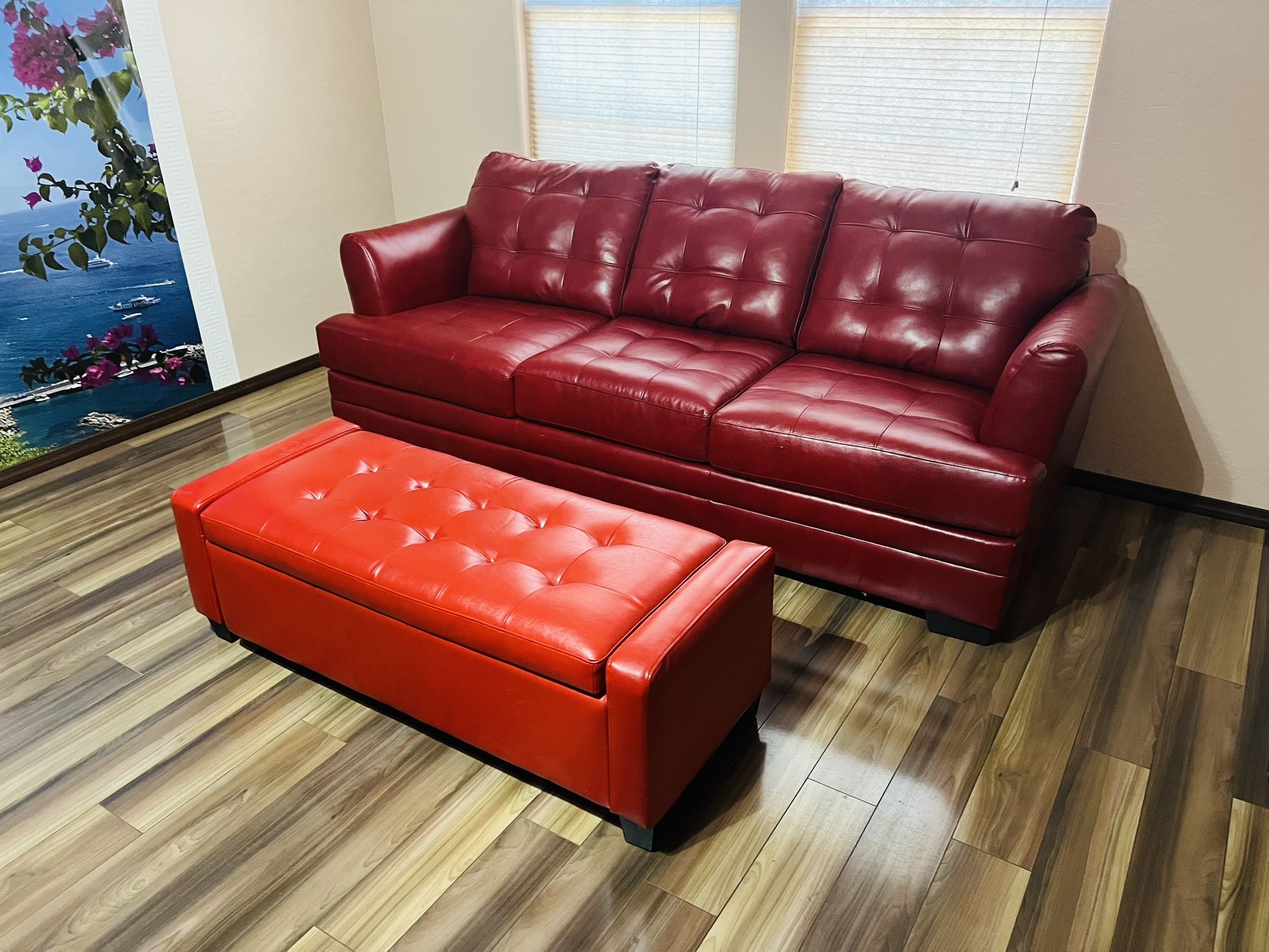 Sofa/ Couch Bed w/ Ottoman