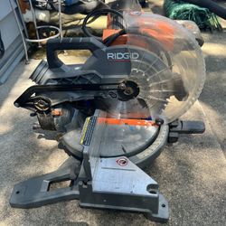 RIDGID R4113 15 Amp 10-inch Dual Bevel Miter Saw with LED Cut Line Indicator
